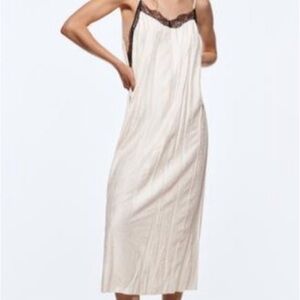 Zara Chic Ivory Backless Dress